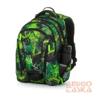 Bagmaster zöld mintás textil hátizsák bag23a
