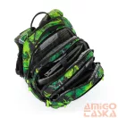 Bagmaster zöld mintás textil hátizsák bag23a
