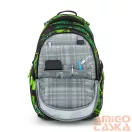 Bagmaster zöld mintás textil hátizsák bag23a