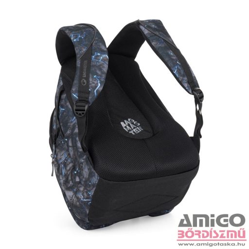Bagmaster fekete / kék / szürke textil hátizsák bag24a