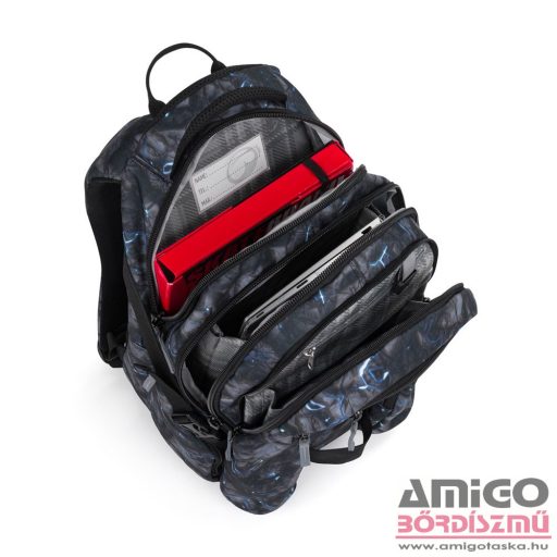 Bagmaster fekete / kék / szürke textil hátizsák bag24a
