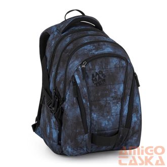 Bagmaster kék mintás textil hátizsák bag25b