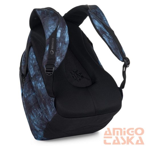 Bagmaster kék mintás textil hátizsák bag25b