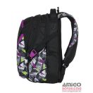 Bagmaster lila / zöld / fekete hátizsák bag9b
