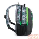 Bagmaster sötétszürke / zöld mintás textil hátizsák boston21b