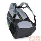 Bagmaster sötétszürke / zöld mintás textil hátizsák boston21b