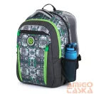 Bagmaster sötétszürke / zöld mintás textil hátizsák boston21b