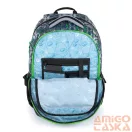 Bagmaster sötétszürke / zöld mintás textil hátizsák boston21b