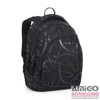 Bagmaster fekete / mintás textil hátizsák digital24b