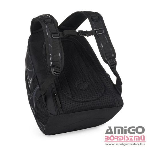 Bagmaster fekete / mintás textil hátizsák digital24b