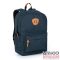 Bagmaster sötétkék / barna textil hátizsák easy22a