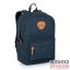 Bagmaster sötétkék / barna textil hátizsák easy22a