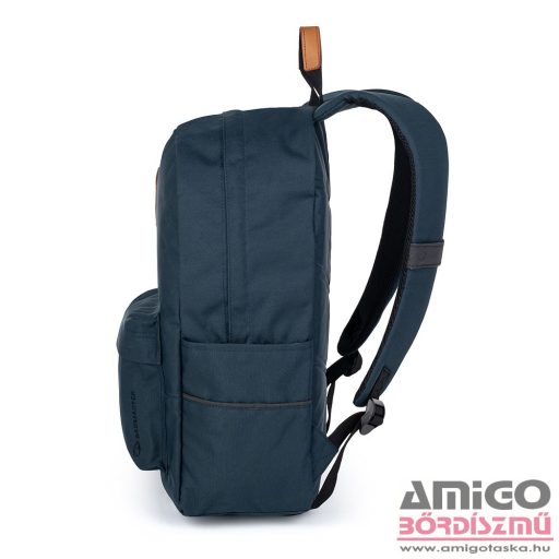 Bagmaster sötétkék / barna textil hátizsák easy22a