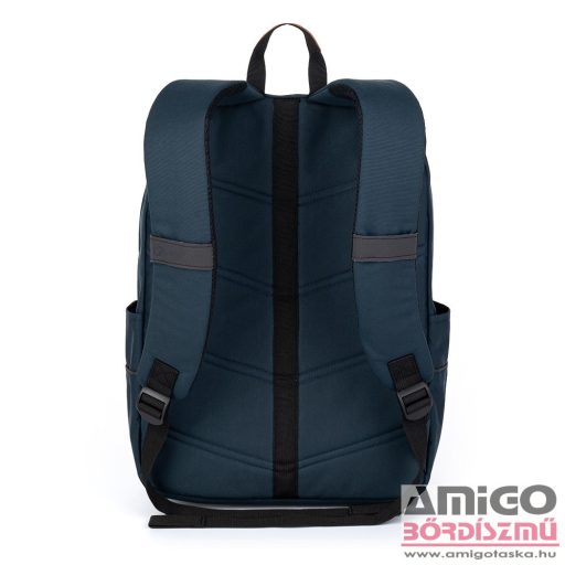 Bagmaster sötétkék / barna textil hátizsák easy22a