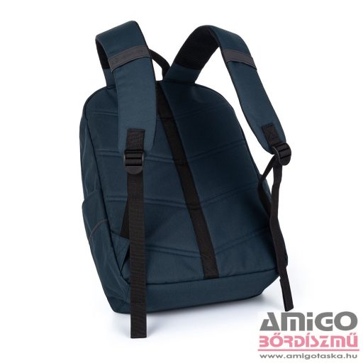 Bagmaster sötétkék / barna textil hátizsák easy22a