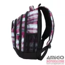 Bagmaster fekete / pink / kék kockás hátizsák energy18a