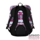 Bagmaster fekete / pink / kék kockás hátizsák energy18a