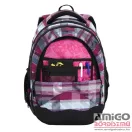 Bagmaster fekete / pink / kék kockás hátizsák energy18a