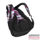 Bagmaster fekete / pink / kék kockás hátizsák energy18a
