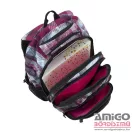 Bagmaster fekete / pink / kék kockás hátizsák energy18a