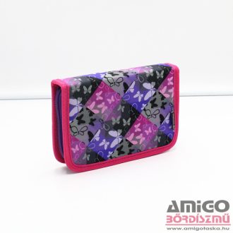   Bagmaster pink / lila lepkés kihajtható tolltartó galaxy 6b