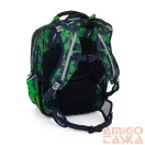 Bagmaster sötétkék / zöld / dinós textil hátizsák lumi25c