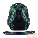Bagmaster sötétkék / zöld / dinós textil hátizsák lumi25c