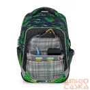 Bagmaster sötétkék / zöld / dinós textil hátizsák lumi25c