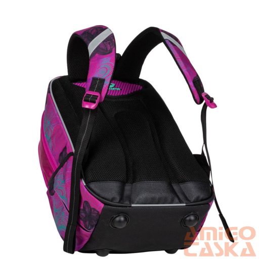 Bagmaster pink / virág mintás textil hátizsák mark20a