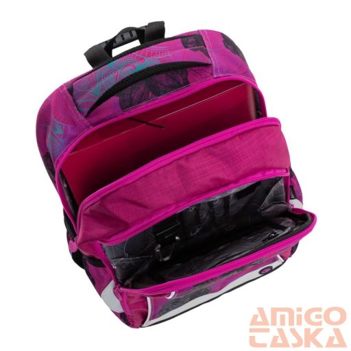 Bagmaster pink / virág mintás textil hátizsák mark20a