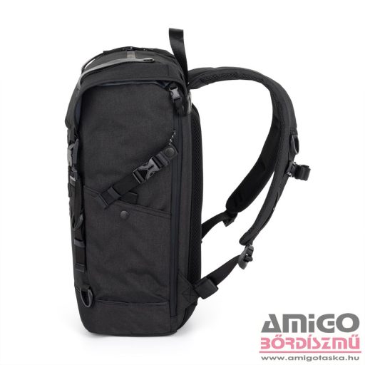 Bagmaster fekete ráhajtós textil hátizsák messenger24a