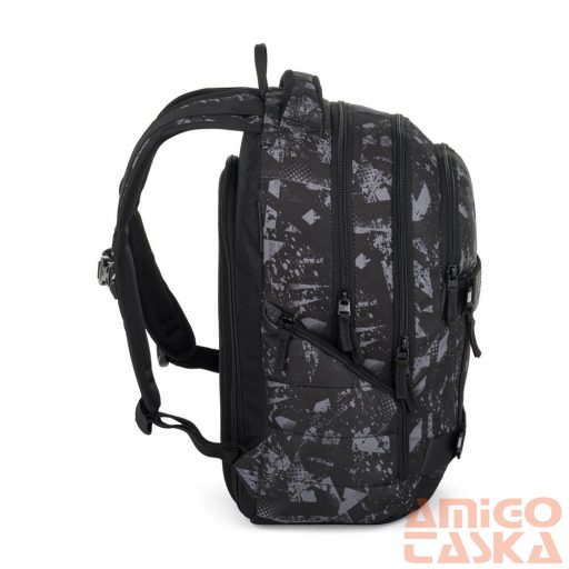 Bagmaster fekete / szürke mintás  textil hátizsák nomad25b
