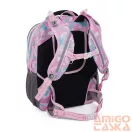 Bagmaster szürke / rózsaszín / kék mintás textil hátizsák porto24b