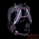 Bagmaster szürke / rózsaszín / kék mintás textil hátizsák porto24b