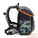 Bagmaster zöld / leopárdos ergonómiai iskolatáska prim24b