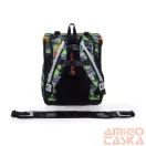Bagmaster zöld / leopárdos ergonómiai iskolatáska prim24b