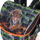 Bagmaster zöld / leopárdos ergonómiai iskolatáska prim24b