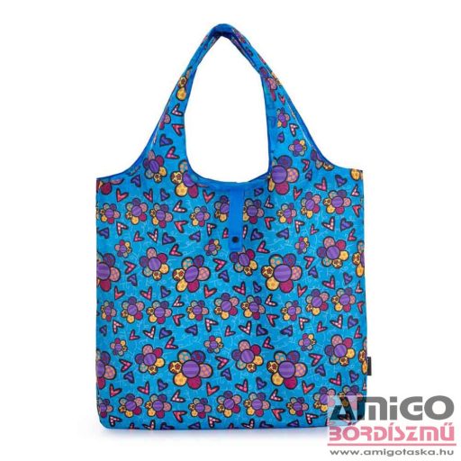 Bagmaster színes virágmintás bevásárló táska shopping bag22e
