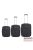 Benzi fekete textil két kerekű három részes bőrönd szett bz-5195