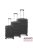 Benzi fekete polypropylén négy kerekű három részes bőröndszett bz5673