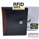Blackline fekete / barna álló fazonú férfi bőr pénztárca m8032-5b