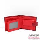 Bőr piros / lakk / krokkómintás fekvő patentos női pénztárca 208