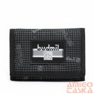   Budmil fekete / mintás textil sport pénztárca 10020126/s14