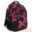 Budmil fekete / pink virágmintás textil hátizsák 10110149/s89