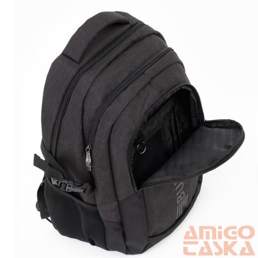 Budmil sötétszürke / fekete textil hátizsák 10110149/s93