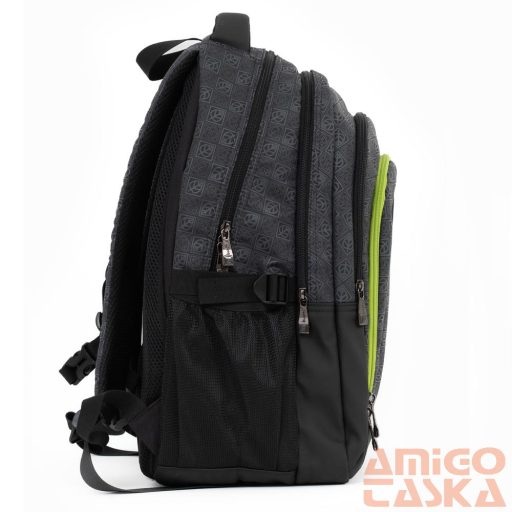 Budmil szürke / zöld textil hátizsák 10110183/s50