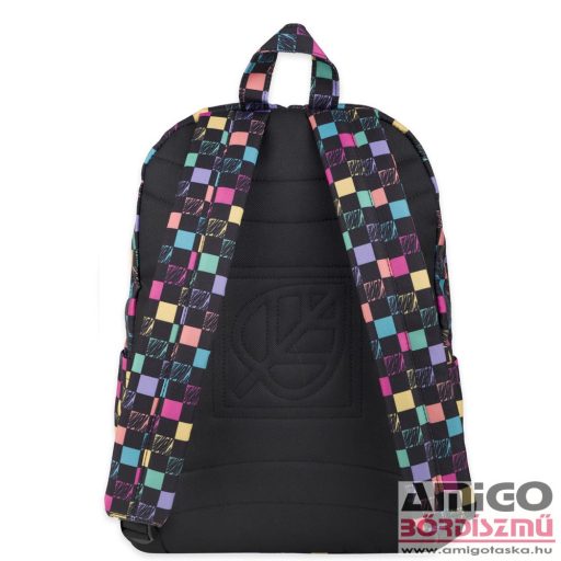 Budmil színes kockás / fekete textil hátizsák 10110261/s2