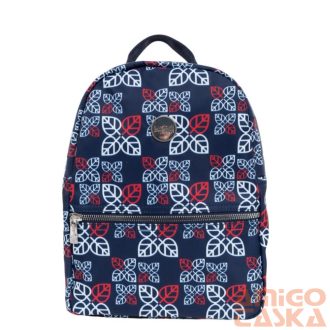   Budmil sötétkék / mintás kicsi textil hátizsák 10170074/s2