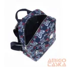 Budmil sötétkék / mintás kicsi textil hátizsák 10170074/s2