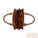 Burkely konyak barna / krokkómintás mini bőr női kézi / válltáska 1000850.29.24